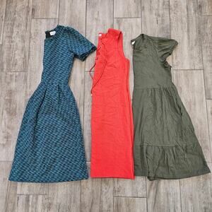 Lot 3 Casual Dresses Women’s M LuLaRoe Sandra Darren Time & Tru Minimalist